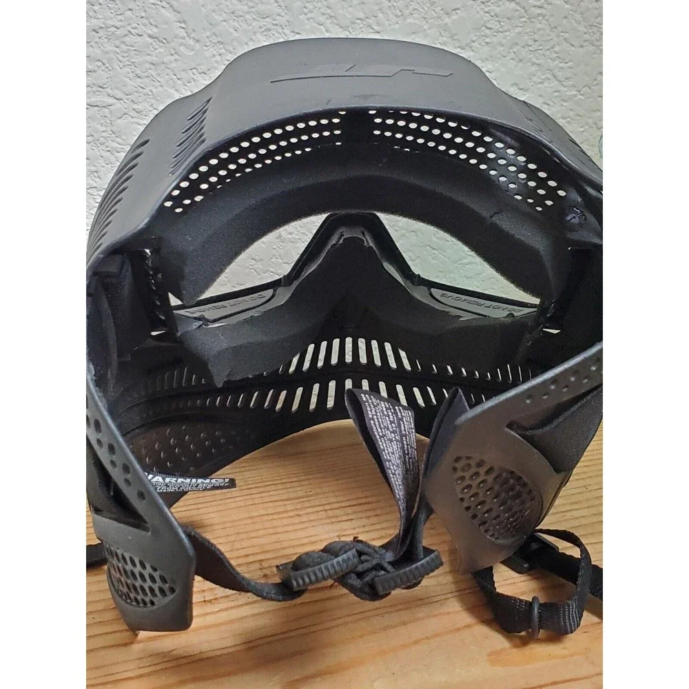 JT Paintball Face Mask Black Tactical Gear w/ Glasses Has Light Scratches‎